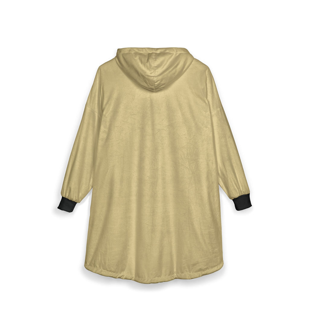Plaid à Capuche «Love Always» — Couverture Polaire Oversize Sable