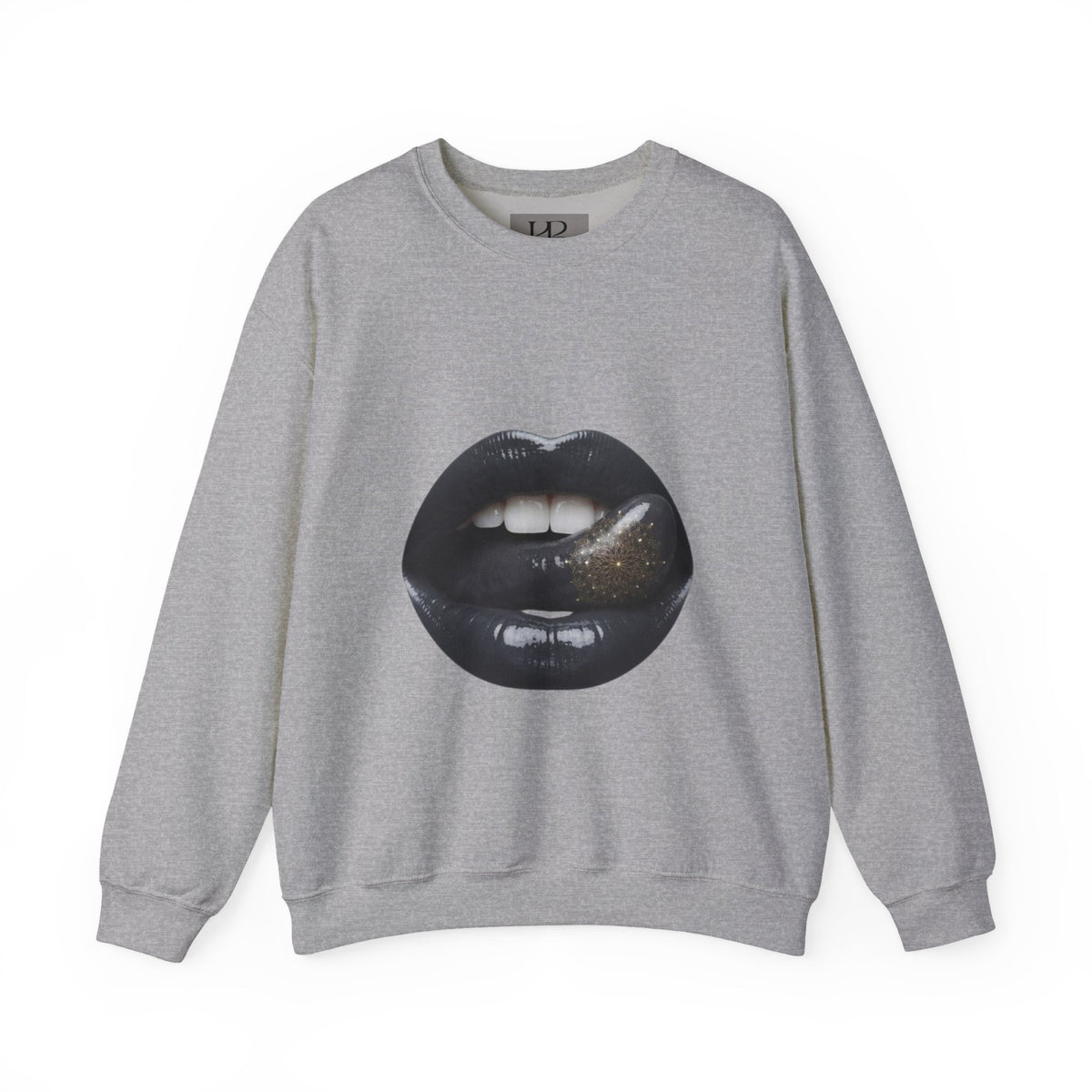 Sweat-shirt col rond à portrait minimaliste
