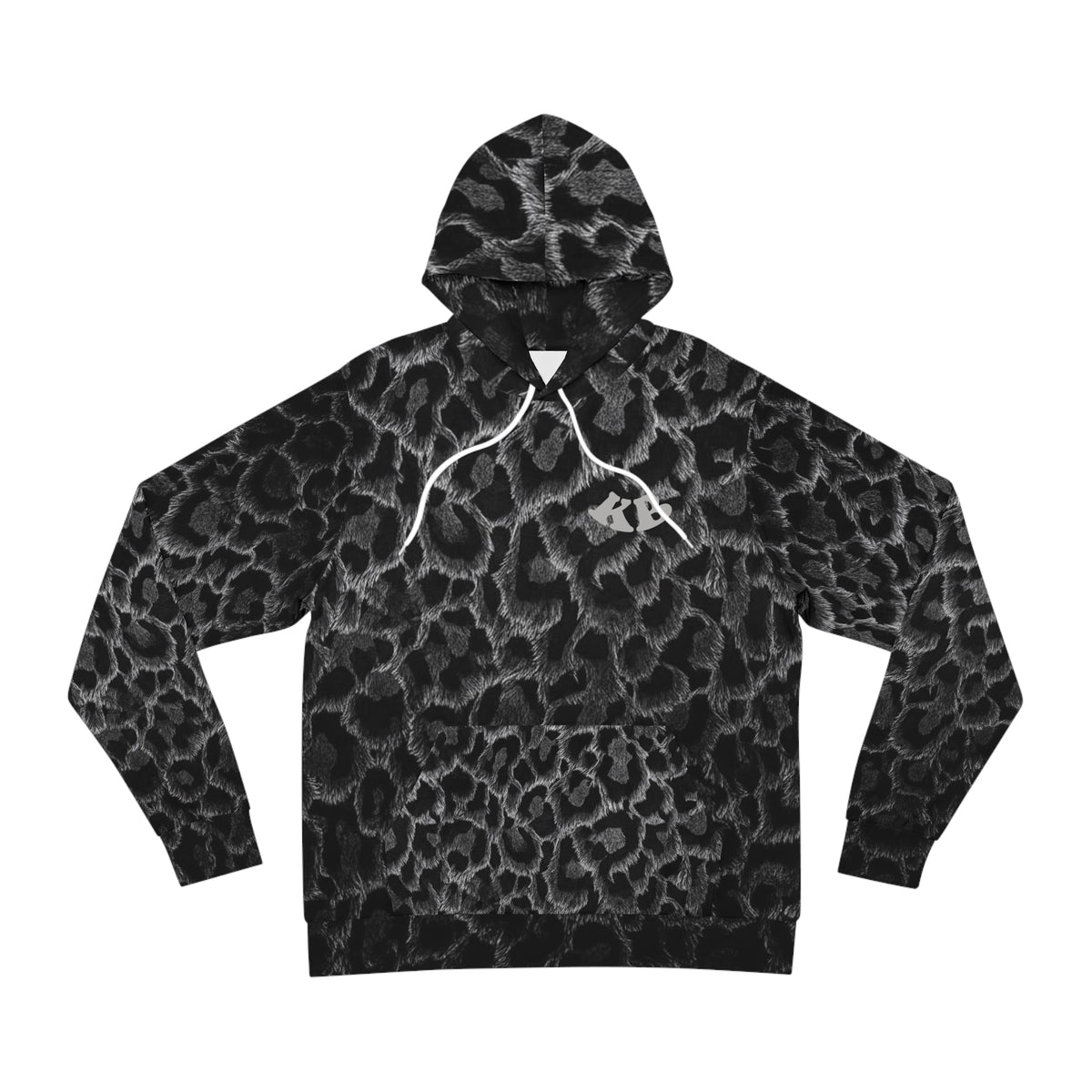 Sweat à Capuche Imprimé Léopard Noir — All-Over Print