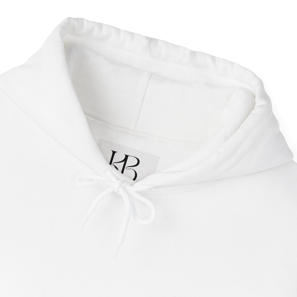 Sweat à capuche blanc douillet — Pull unisexe classique en mélange épais