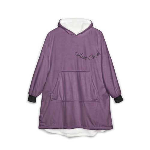 "Just Chill" Oversized Hooded Blanket Plum — KALBI