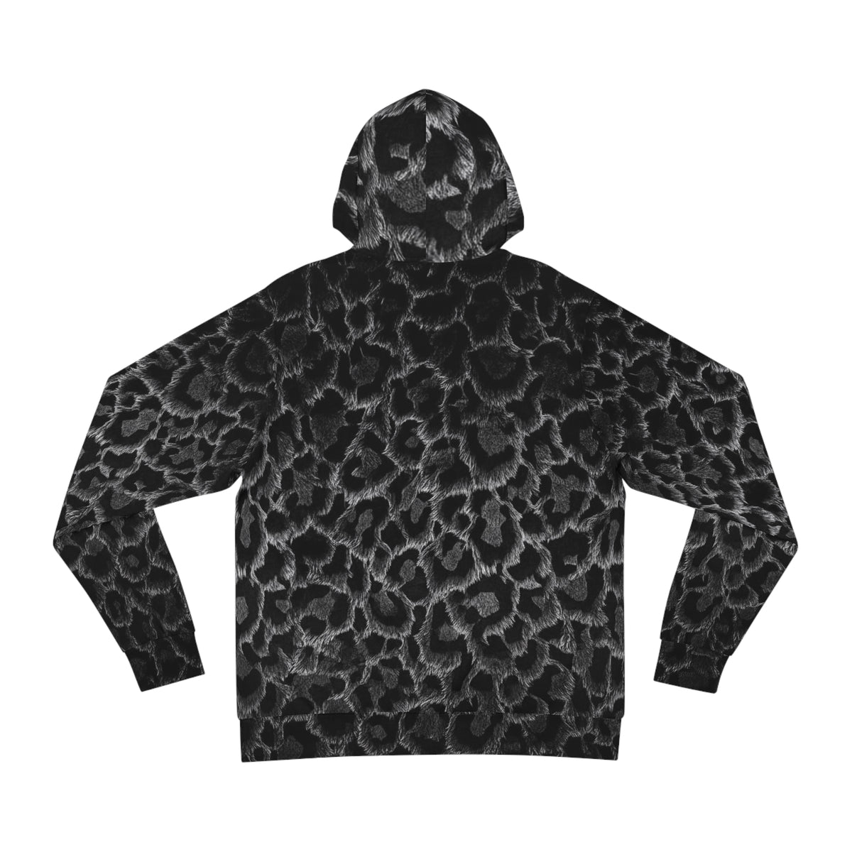 Sweat à Capuche Imprimé Léopard Noir — All-Over Print
