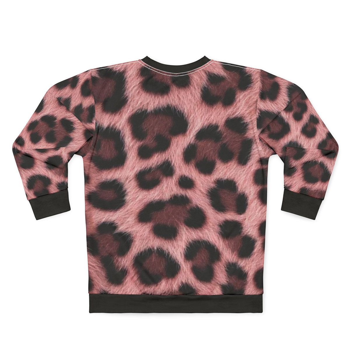 Sweatshirt Imprimé Léopard Rose — All-Over Imprimé Col Rond
