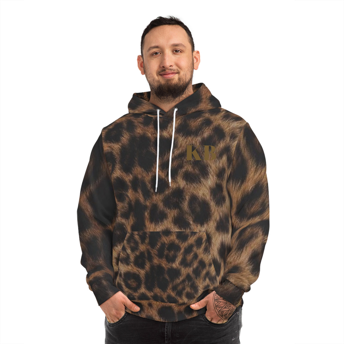 Sweat à Capuche Imprimé Léopard — All-Over Print Pull
