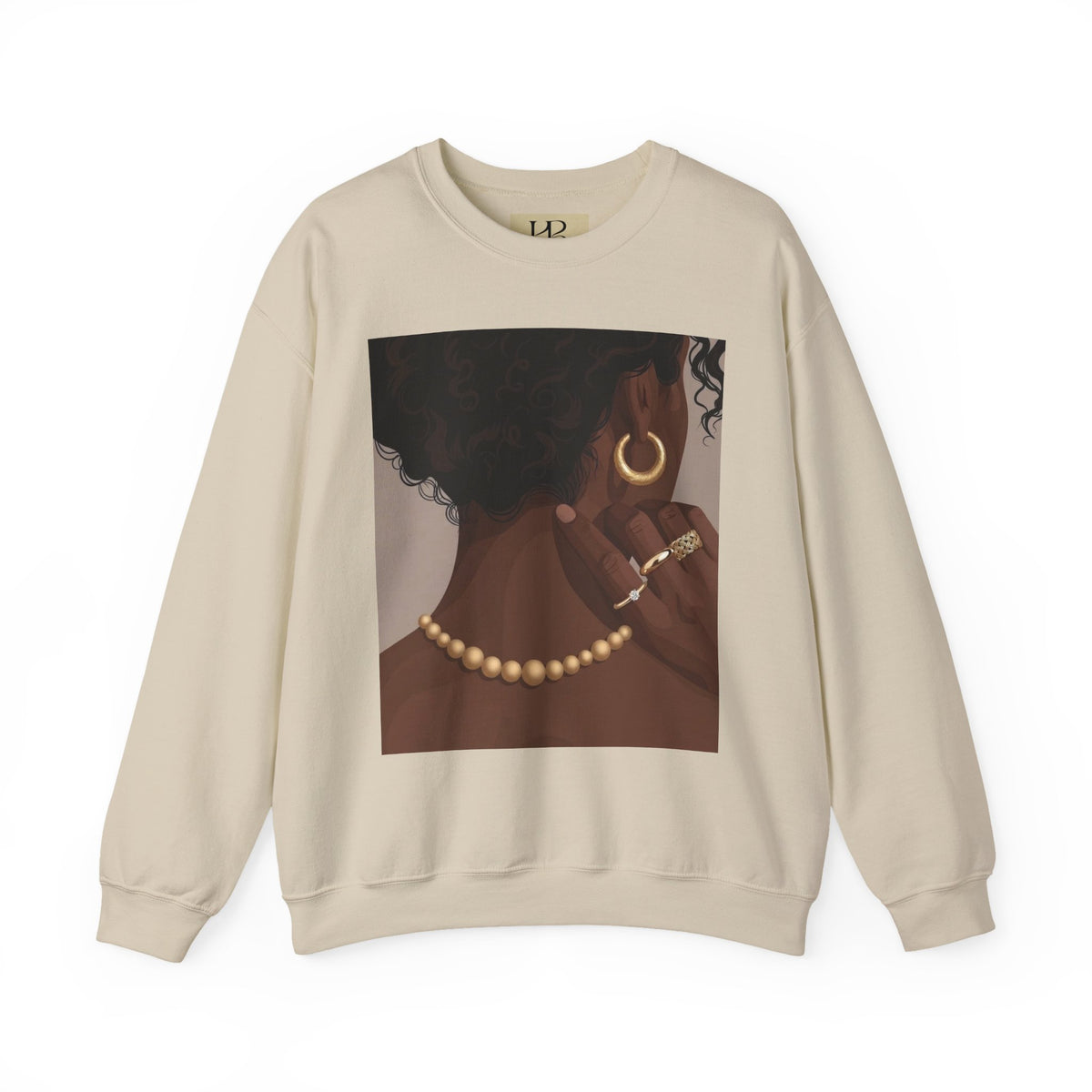 Crew Neck Sweatshirt with Unique Illustration — KALBI
