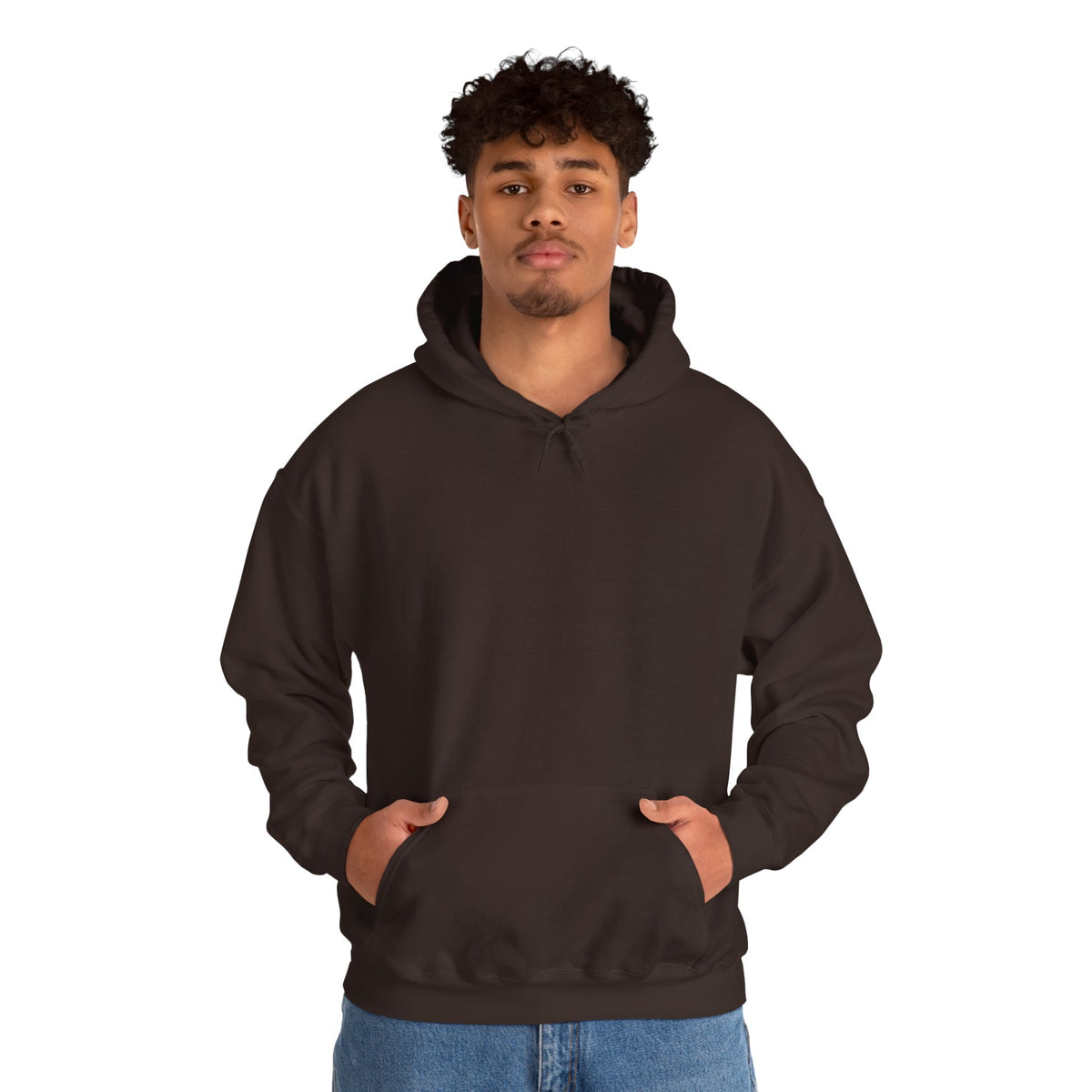 Sweat à capuche blanc douillet — Pull unisexe classique en mélange épais