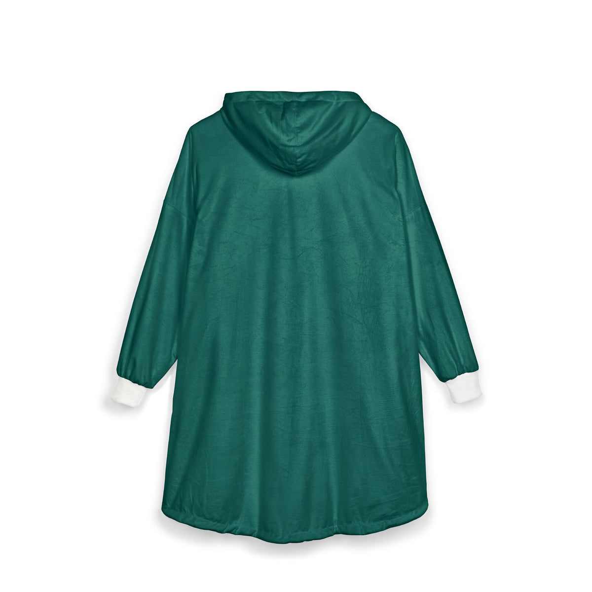 Plaid à Capuche Vert Émeraude — Couverture Polaire Oversize avec Poche