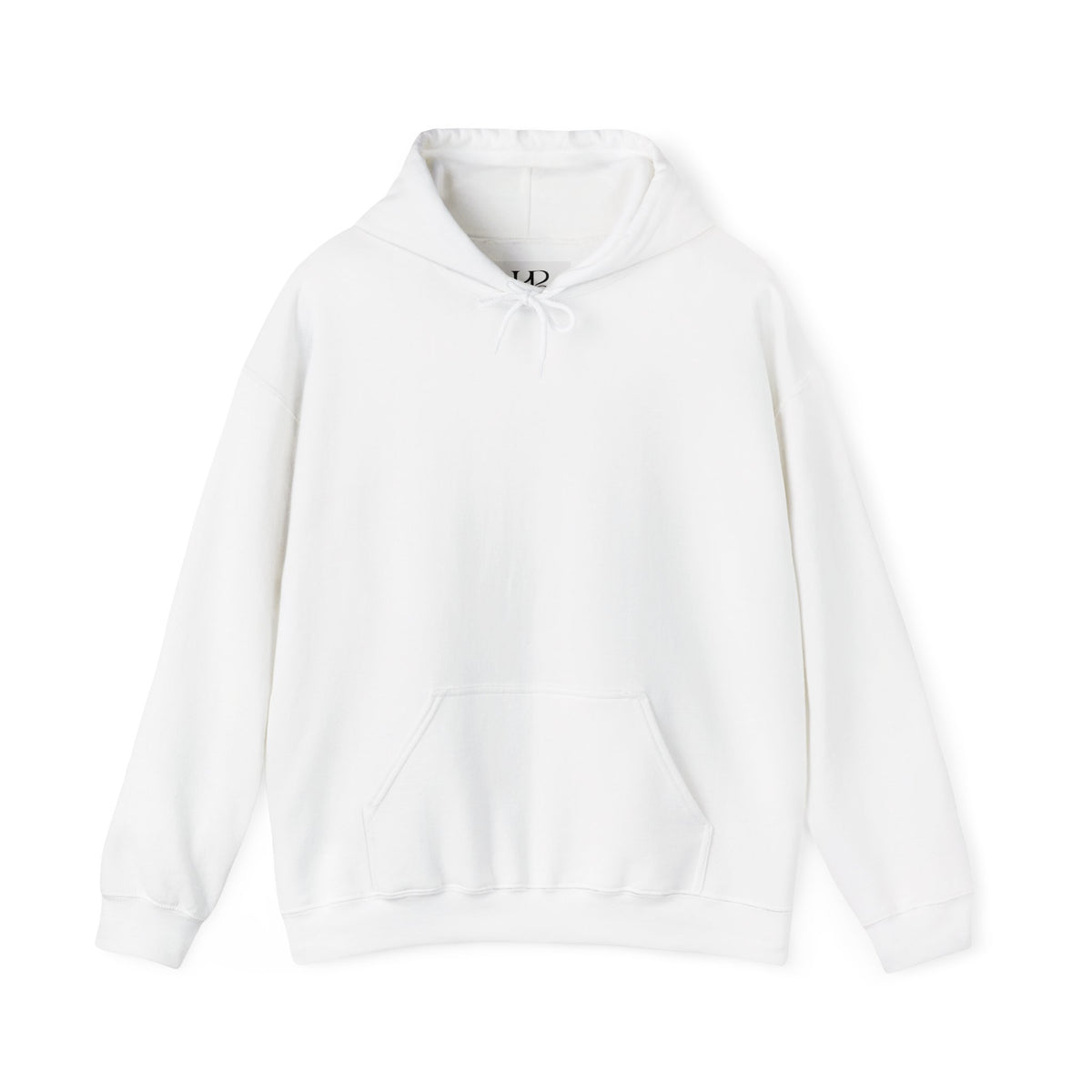 Sweat à capuche blanc douillet — Pull unisexe classique en mélange épais