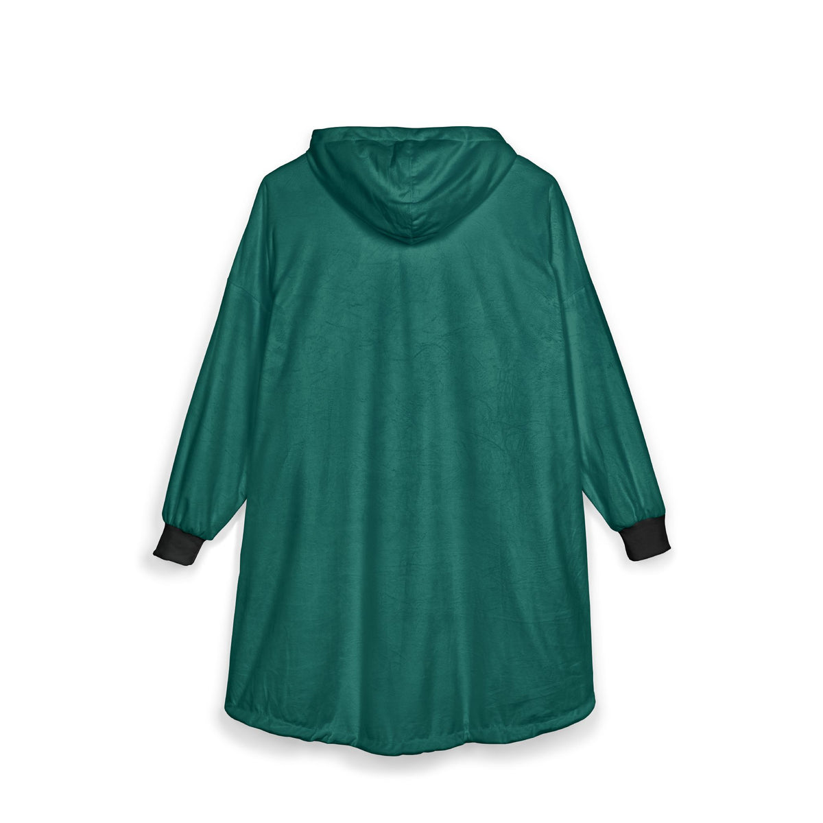 Plaid à Capuche Vert Émeraude — Couverture Polaire Oversize avec Poche