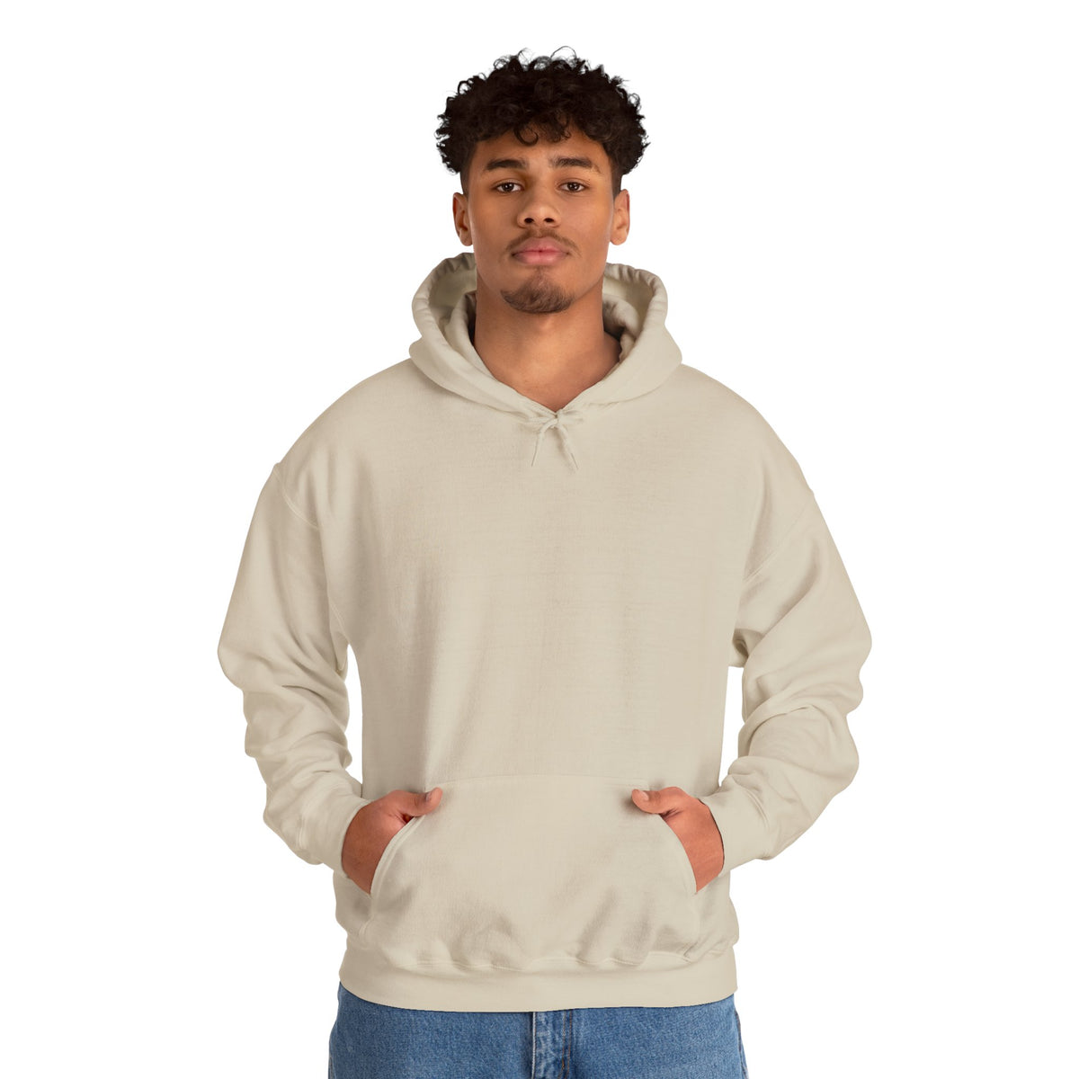 Sweat à capuche blanc douillet — Pull unisexe classique en mélange épais